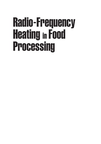 Radio-frequency heating in food processing : principles and applications