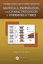 Materials, Preparation, and Characterization in Thermoelectrics
