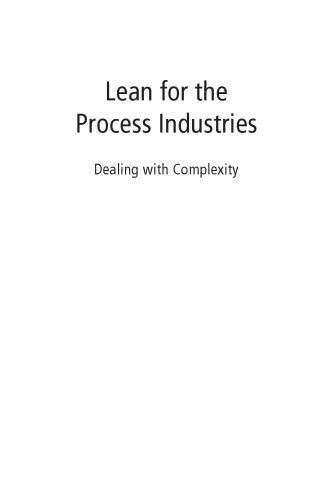 Lean for the process industries : dealing with complexity