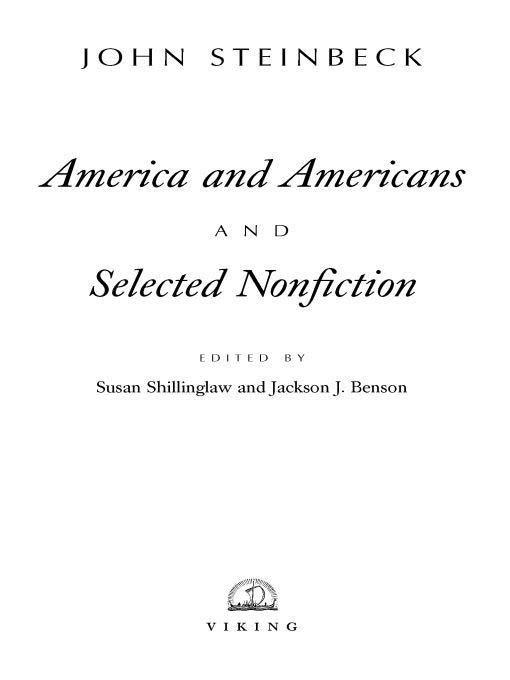 America and Americans and Selected Nonfiction