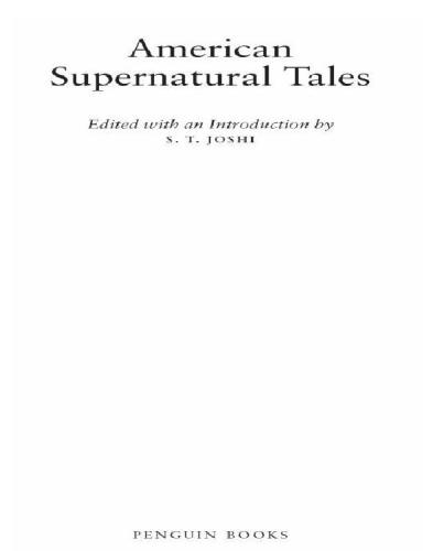 American Supernatural Tales