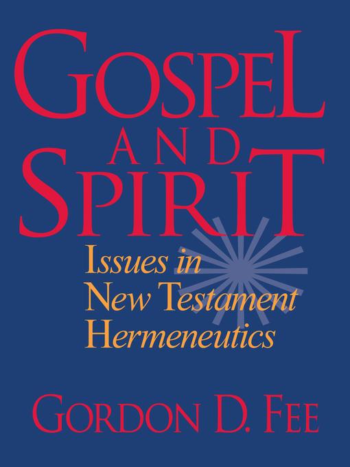 Gospel and Spirit