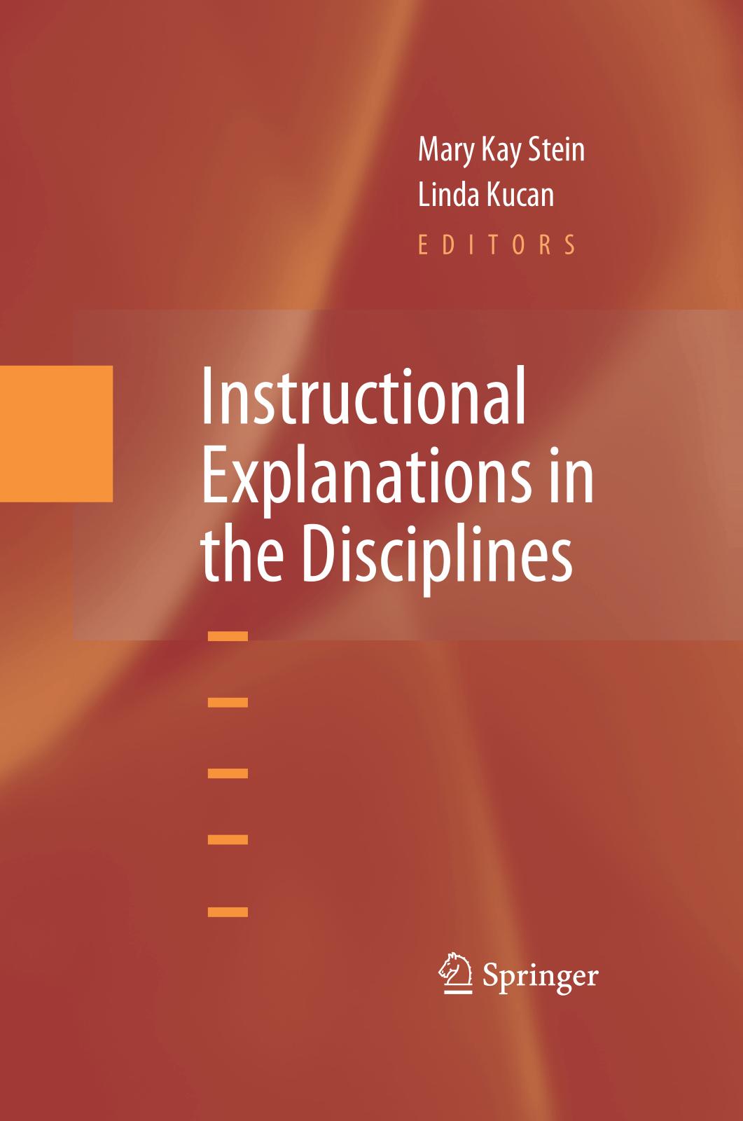 Instructional Explanations in the Disciplines