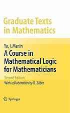 A Course in Mathematical Logic for Mathematicians