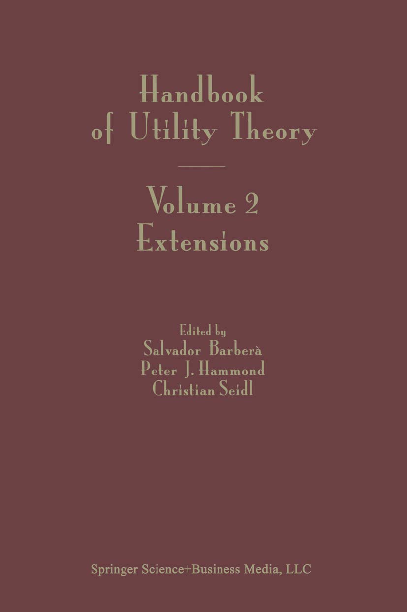 Handbook of Utility Theory