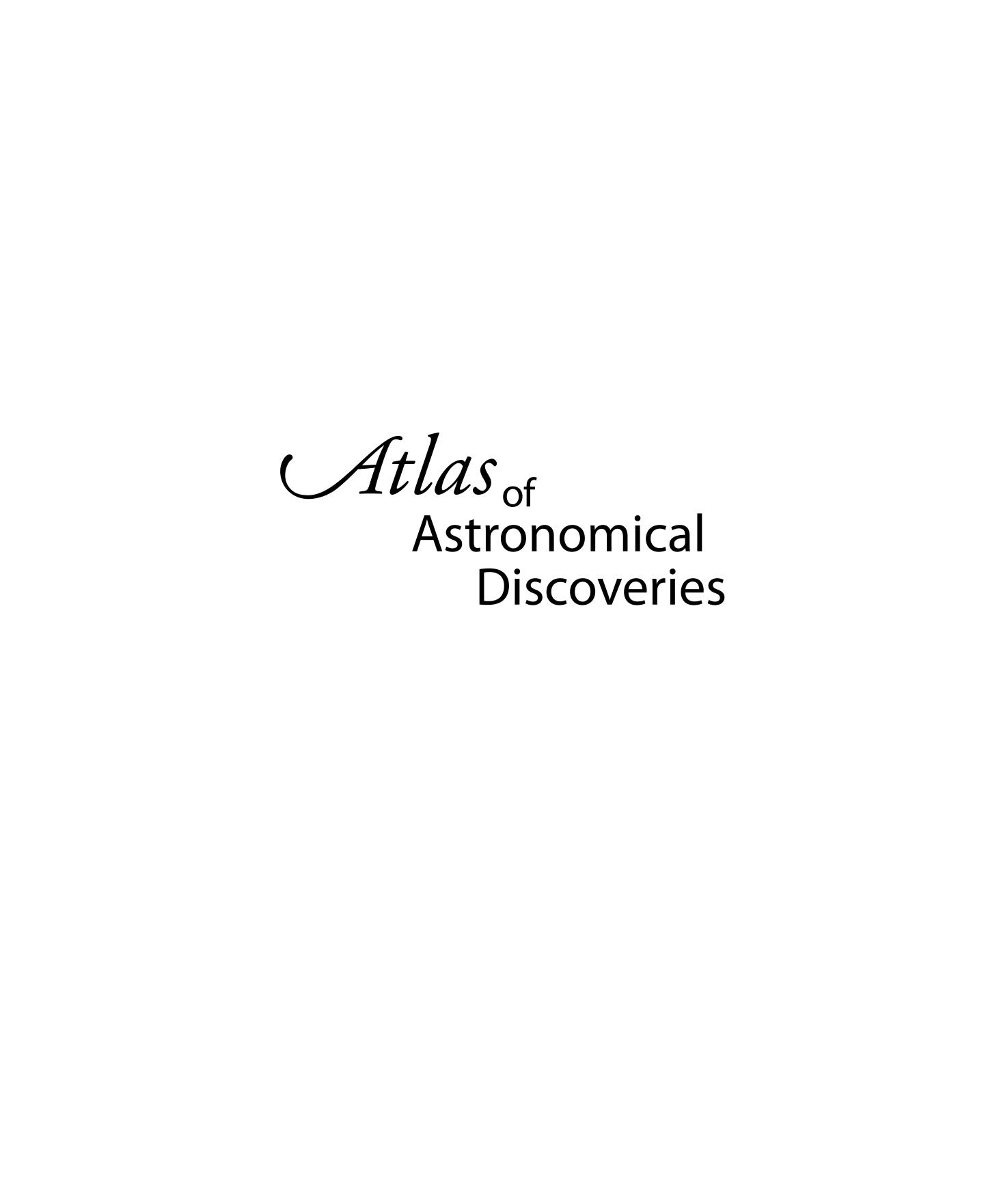 Atlas of Astronomical Discoveries