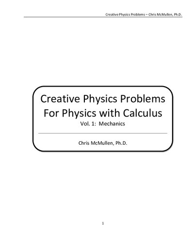 Creative Physics Problems for Physics with Calculus