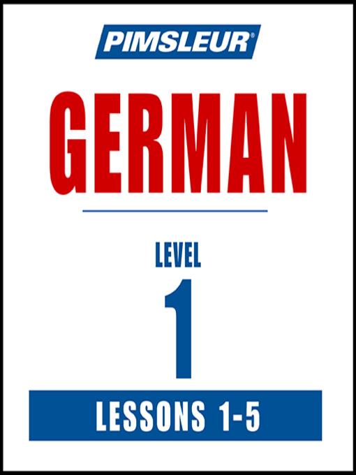 Pimsleur German Level 1 Lessons 1-5 MP3