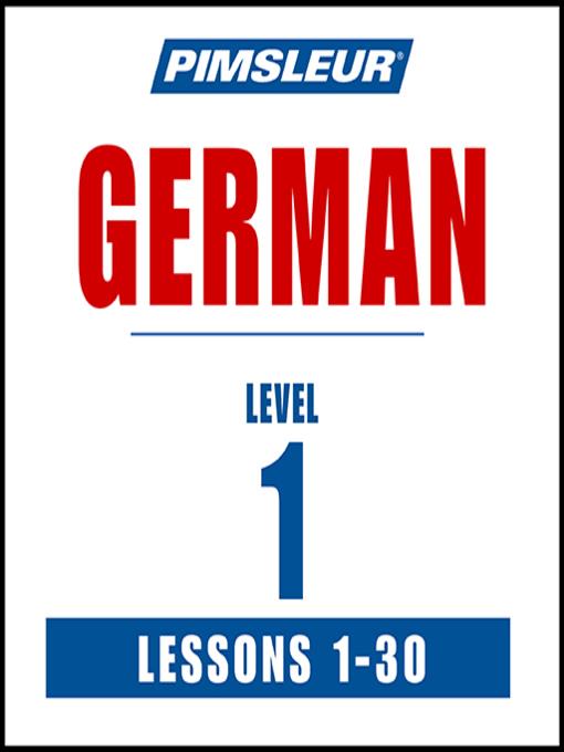 Pimsleur German Level 1 MP3