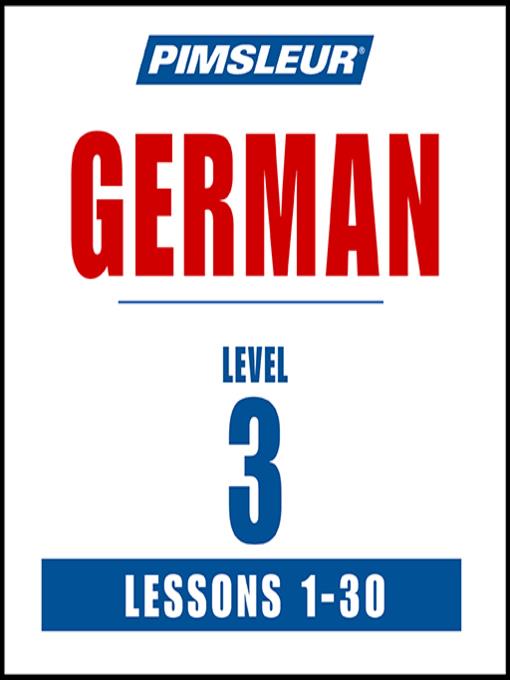 Pimsleur German Level 3 MP3