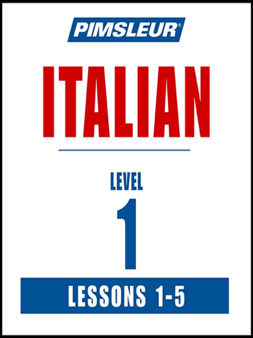 Pimsleur Italian Level 1 Lessons 1-5 MP3