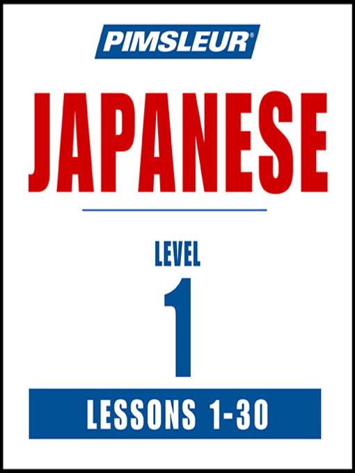 Pimsleur Japanese Level 1 MP3