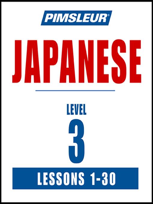 Pimsleur Japanese Level 3 MP3