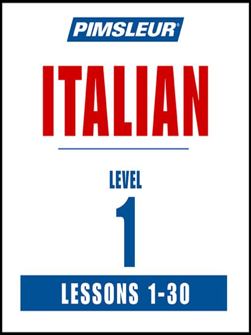 Pimsleur Italian Level 1 MP3