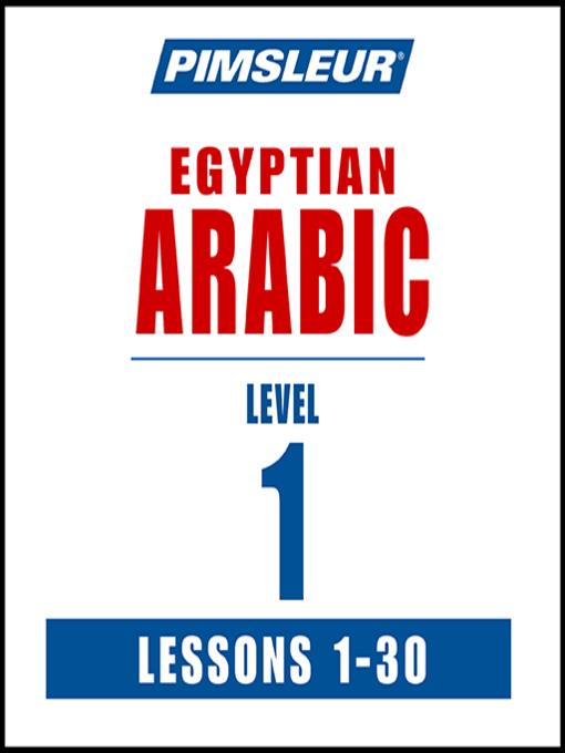 Pimsleur Arabic (Egyptian) Level 1 MP3