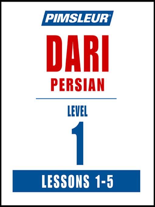 Pimsleur Dari Persian Level 1 Lessons 1-5 MP3