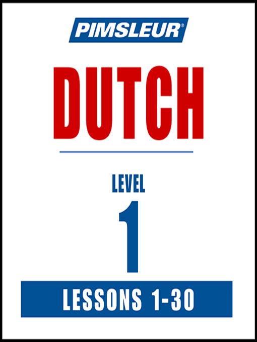 Pimsleur Dutch Level 1 MP3