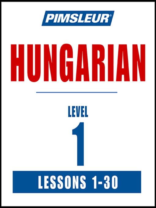 Pimsleur Hungarian Level 1 MP3