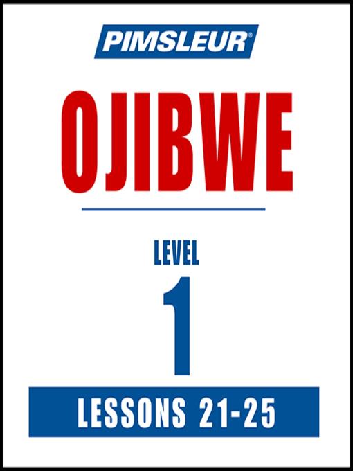 Ojibwe Level 1 Lesson 21-25