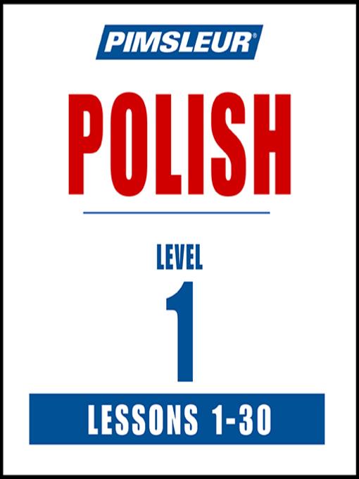 Pimsleur Polish Level 1 MP3