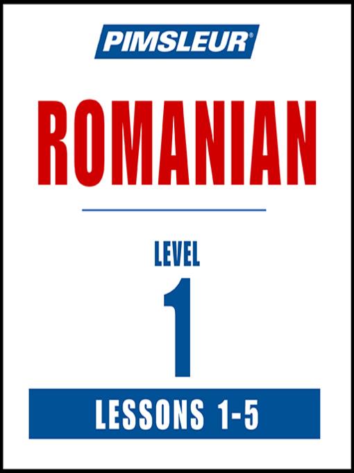 Pimsleur Romanian Level 1 Lessons 1-5 MP3