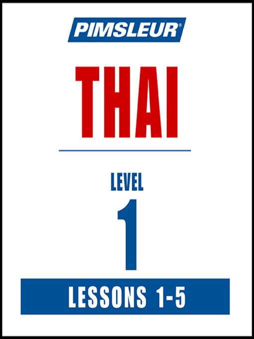 Pimsleur Thai Level 1 Lessons 1-5 MP3