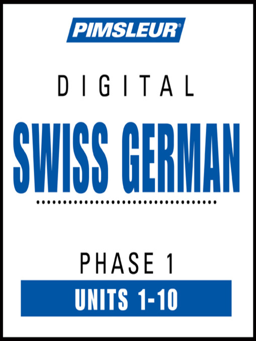 Pimsleur Swiss German Level 1