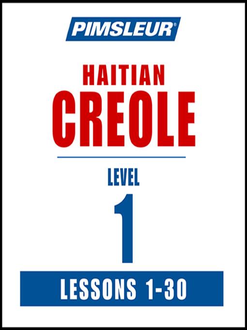 Pimsleur Haitian Creole Level 1 MP3