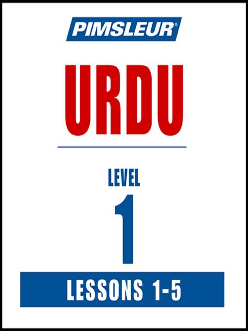 Pimsleur Urdu Level 1 Lessons 1-5 MP3