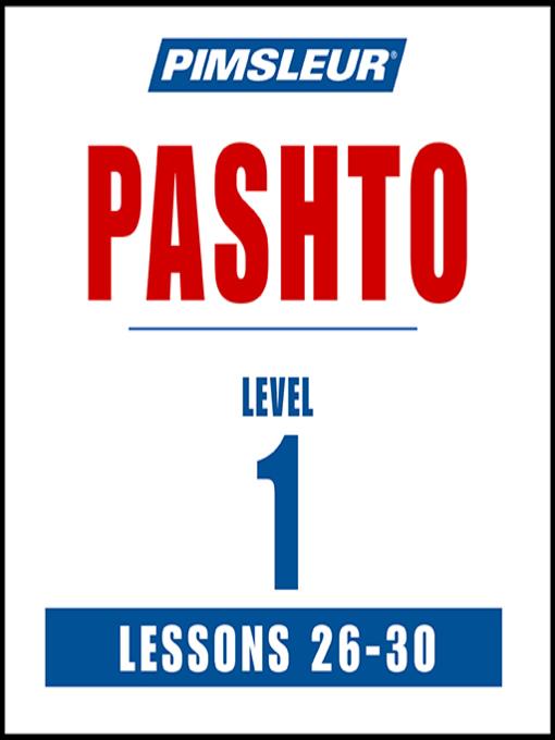 Pimsleur Pashto Level 1 Lessons 26-30 MP3