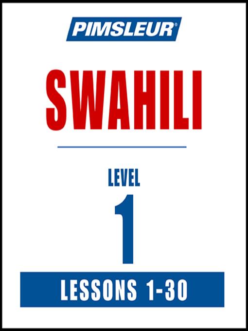 Pimsleur Swahili Level 1 MP3