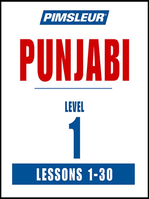 Pimsleur Punjabi Level 1 MP3