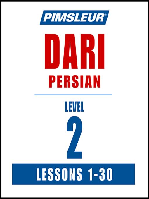 Pimsleur Dari Persian Level 2 MP3