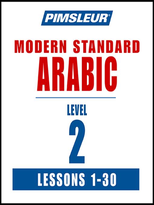 Pimsleur Arabic (Modern Standard) Level 2 MP3
