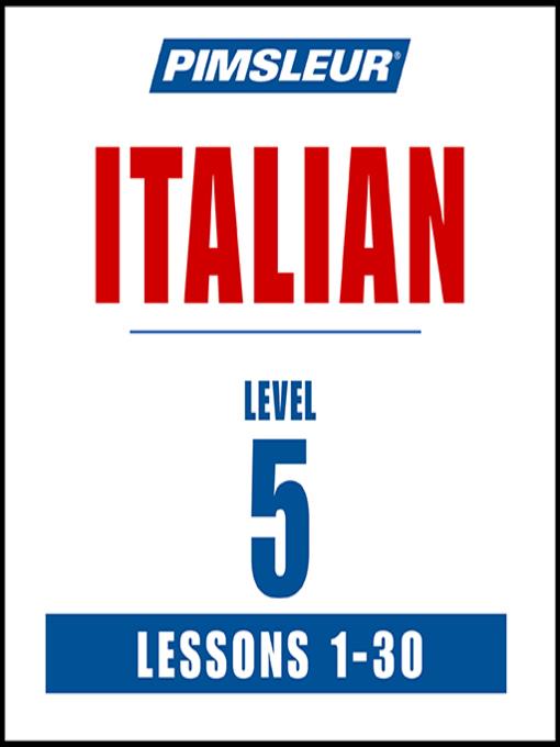 Pimsleur Italian Level 5 MP3