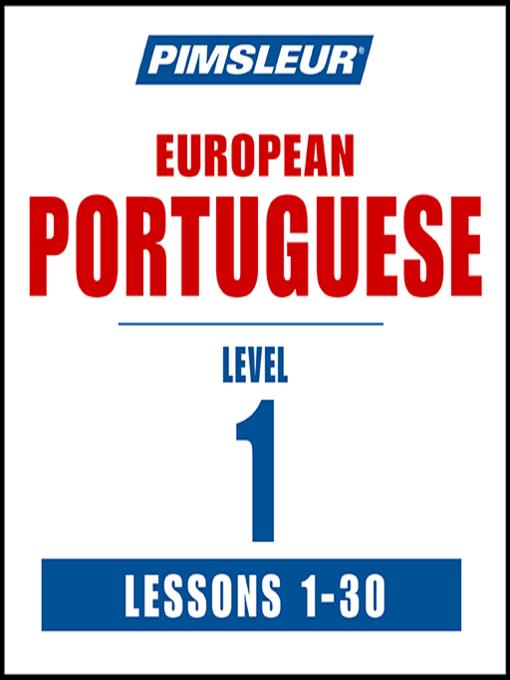 Pimsleur Portuguese (European) Level 1