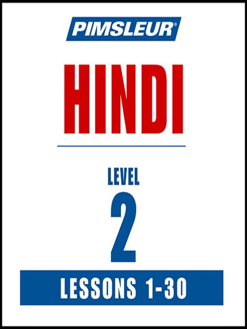 Pimsleur Hindi Level 2