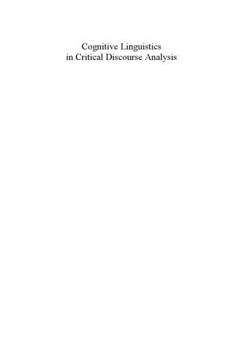 Cognitive Linguistics in Critical Discourse Analysis
