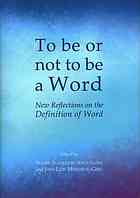 To Be or Not to Be a Word