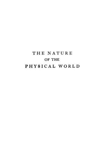 The Nature of the Physical World : Gifford Lectures of 1927