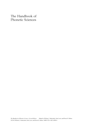 The handbook of phonetic sciences