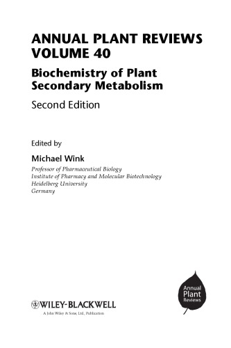 Annual Plant Reviews, Volume 40