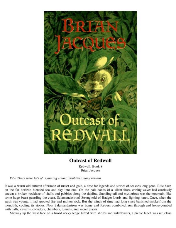 Outcast of Redwall