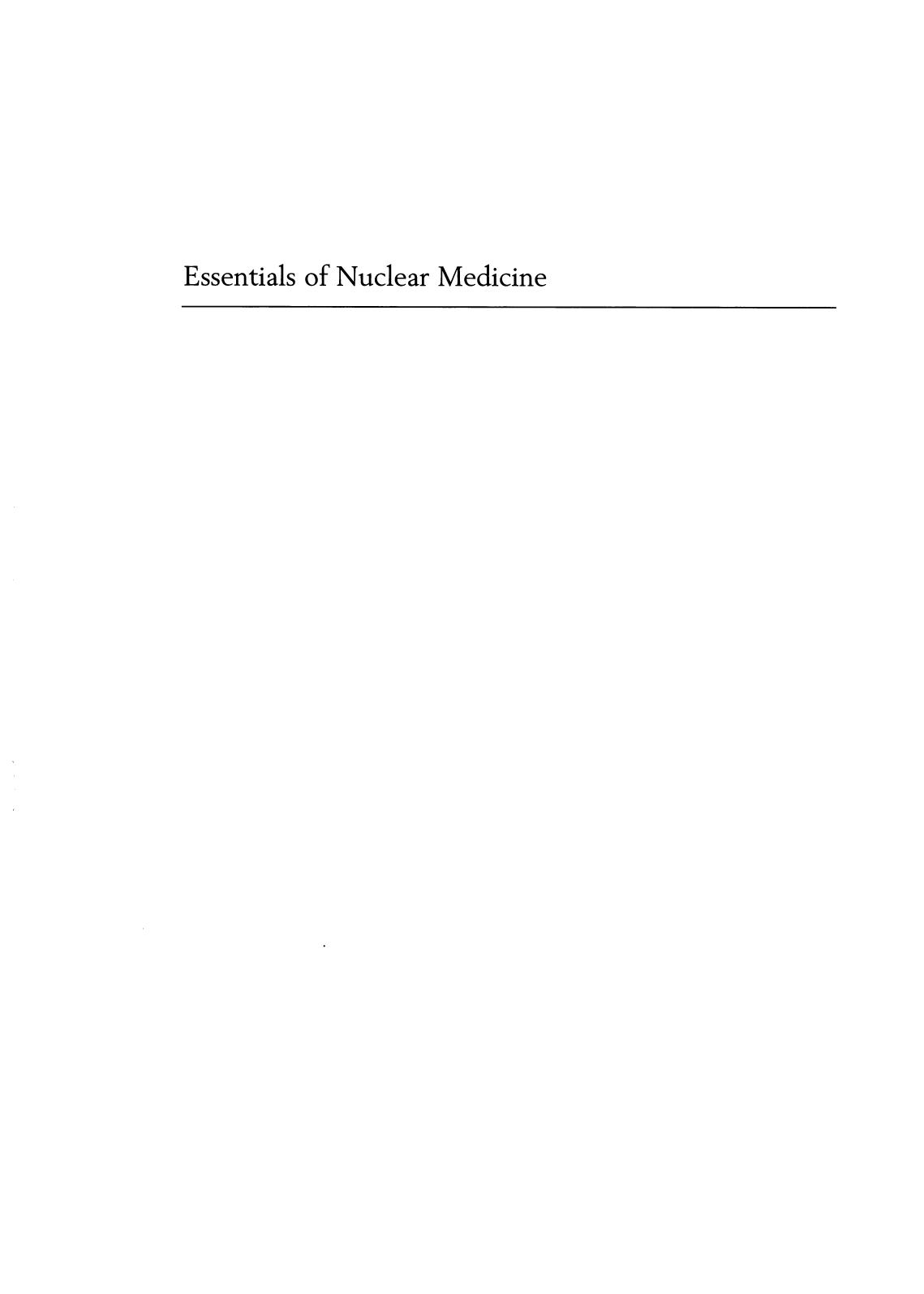 Essentials of Nuclear Medicine