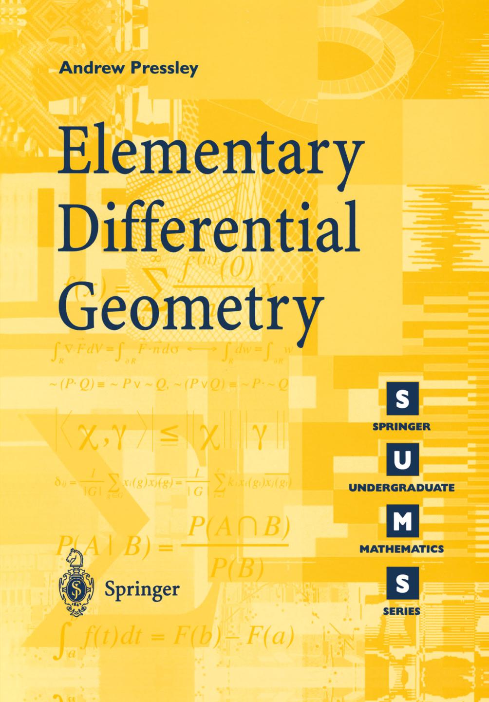 Elementary Differential Geometry