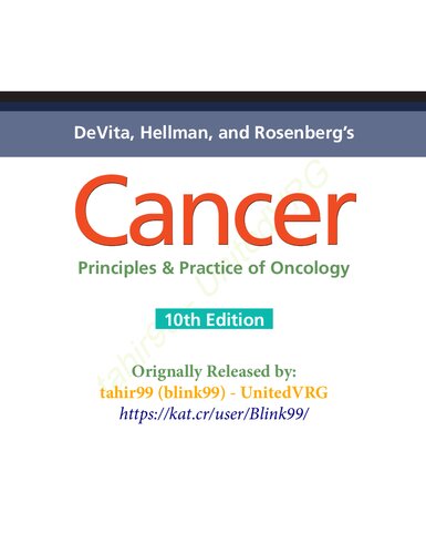 Cancer Principles &amp; Practice Of Oncology (Cancer Principles and Practice of Oncology)