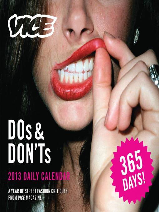 2013 Daily Calendar - Vice Dos and Don'ts