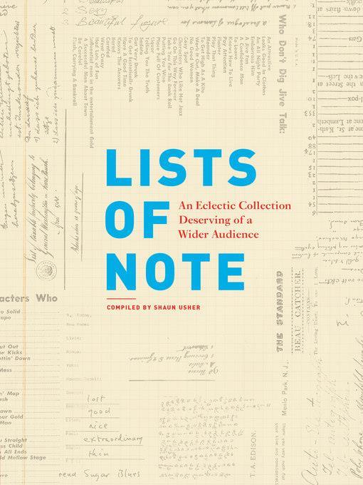 Lists of Note