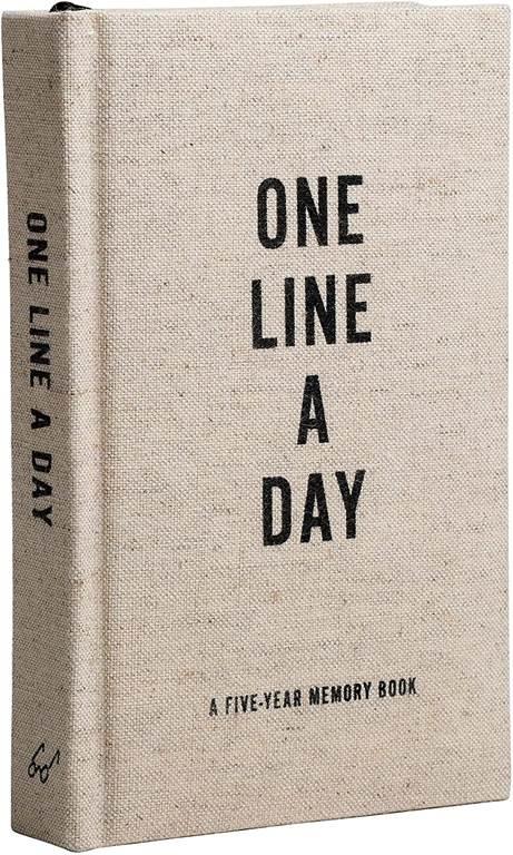 Canvas One Line a Day: A Five-Year Memory Book (Yearly Memory Journal and Diary, Natural Canvas Cover)