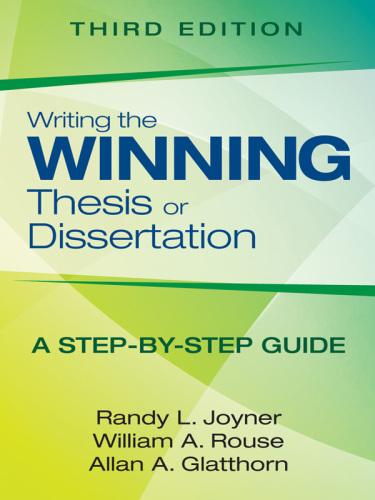 Writing the Winning Thesis or Dissertation